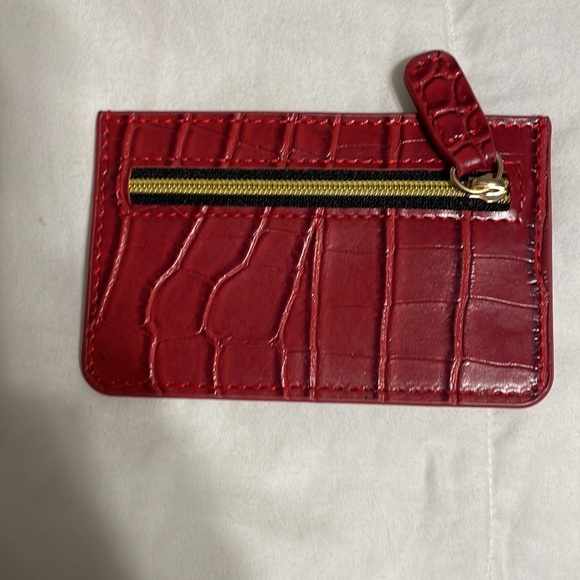 Blow The Belt Handbags - NWOT - Blow The Belt - Red Alligator Small Wallet with back zipper change purse